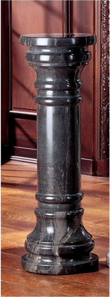 Charcoal Solid Marble Column for displaying your art or sculptures